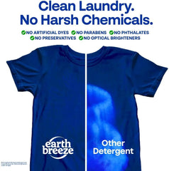Earth Breeze Fresh Scent Laundry Detergent & Lavender Dryer Sheets Bundle – 3PK Laundry (180 Loads) + 2PK Dryer Sheets (240 Loads) – Made in USA, Hypoallergenic