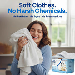 Earth Breeze Fabric Softener Dryer Sheets Fragrance Free (2 Pack) | Hypoallergenic, No Harsh Chemicals, Safe for Sensitive Skin – Static Cling & Wrinkle Reducer – Gentle Fabric Care